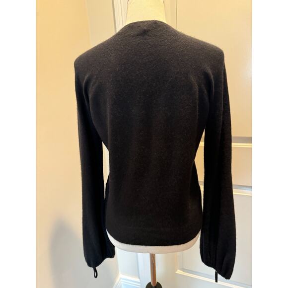 Kaufman Franco Black Cashmere Sweater SZ L Made in USA NWOT - Picture 4 of 7